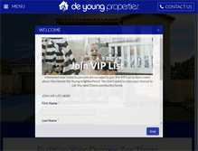 Tablet Screenshot of deyoungproperties.com